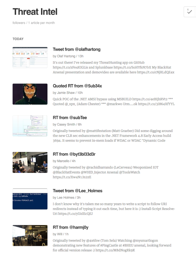 Feedly List